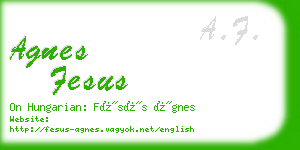 agnes fesus business card